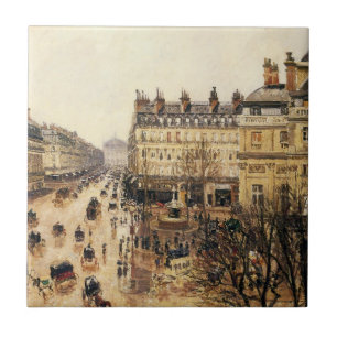 Place du Theater Francais, Paris Rain van Pissarro Tegeltje