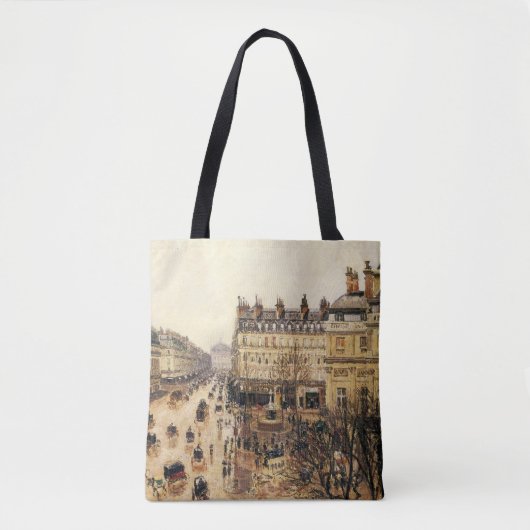 Place du Theater Francais, Paris Rain van Pissarro Tote Bag (Voorkant)