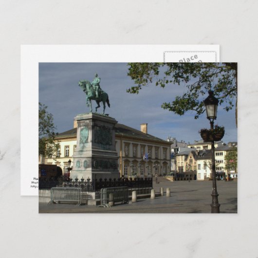 Place Guillaume II, Luxemburg Briefkaart (Voorkant / Achterkant)