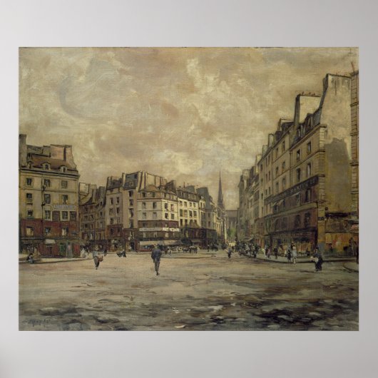 Place Maubert, Parijs, 1888 Poster (Voorkant)