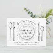 Place Setting Sketch repetitie diner Kaart (Staand voorkant)