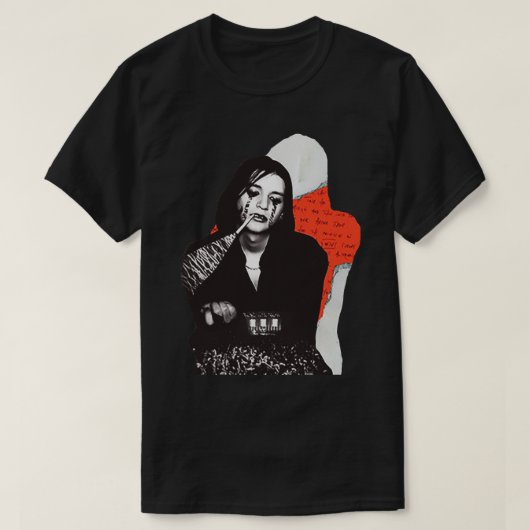 Placebo  rock band,  Malko black and white design  T-shirt (Design voorkant)