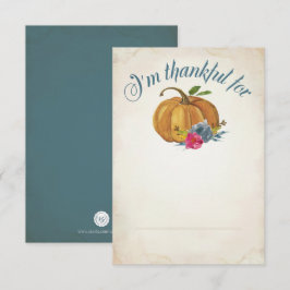 Placecards voor Thanksgiving diner Kaart