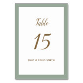 Placeholders, placeholder names and numbers kaart (Voorkant)