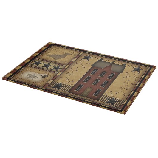 Placemat in 'Primitieve Stijl' Snijplank (Hoek)