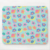 Placemat Mousepad Kind Meisjes Kleine Bloemslakken Muismat (Voorkant)