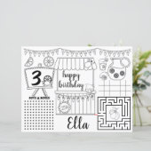 Placemats voor limonade, roze limonade activiteits (Staand voorkant)