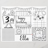 Placemats voor limonade, roze limonade activiteits (Voorkant)