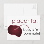 placenta, baby's first roommate briefkaart (Voorkant / Achterkant)