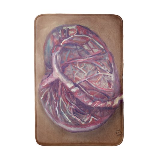 Placenta badmat - doulas, vroedvrouwen, thuisgeboo (Voorkant Verticaal)