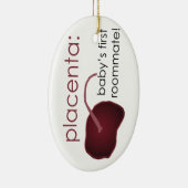 placenta, de eerste kamergenoot van de baby keramisch ornament (Rechts)