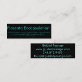 Placenta-inkapselingskaarten Mini Visitekaartje (Voorkant / Achterkant)