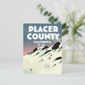 Placer County California ski poser Briefkaart (Staand voorkant)