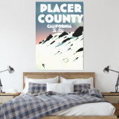 Placer County California ski poser Canvas Afdruk (Insitu (Slaapkamer))