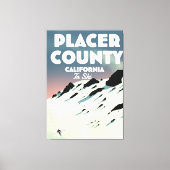 Placer County California ski poser Canvas Afdruk (Voorkant)