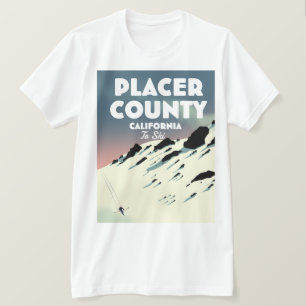 Placer County California ski poser T-shirt