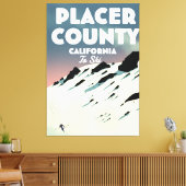 Placer County Californië ski-poseur Canvas Afdruk (Insitu (Woonkamer))