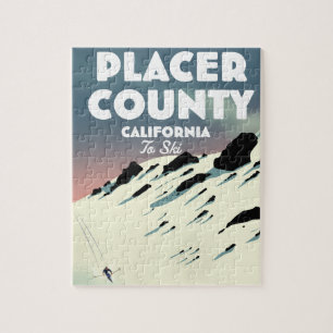 Placer County Californië ski-poseur Legpuzzel