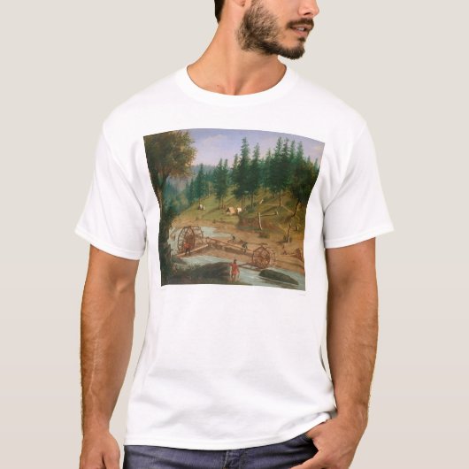 Placer Mining at Foster's Bar, California (1331A) T-shirt (Voorkant)