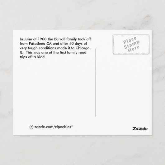 Placerville CA 1908 Briefkaart (Achterkant)