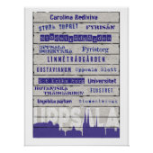 Places in Uppsala Glossy Poster (Voorkant)