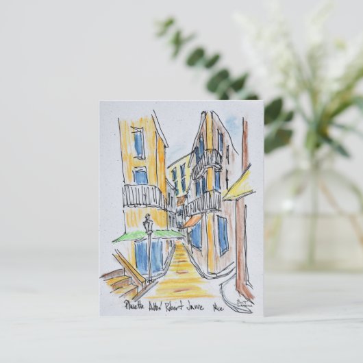 Placette Abbe Robert Jarred | Old Nice, Frankrijk Briefkaart (Staand voorkant)