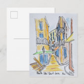 Placette Abbe Robert Jarred | Oude Nice, Frankrijk Briefkaart (Voorkant / Achterkant)