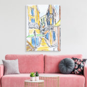 Placette Abbe Robert Jarred | Oude Nice, Frankrijk Canvas Afdruk (Insitu (Woonkamer))