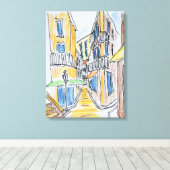 Placette Abbe Robert Jarred | Oude Nice, Frankrijk Canvas Afdruk (Insitu (Houten vloer))