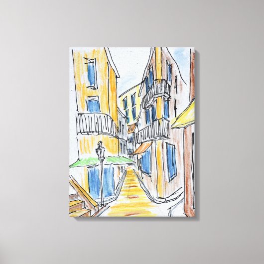 Placette Abbe Robert Jarred | Oude Nice, Frankrijk Canvas Afdruk (Voorkant)