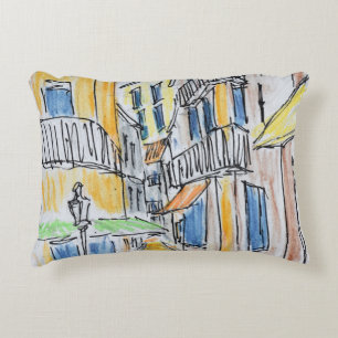Placette Abbe Robert Jarred Oude Nice, Frankrijk Decoratief Kussen