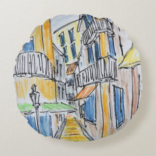 Placette Abbe Robert Jarred Oude Nice, Frankrijk Rond Kussen