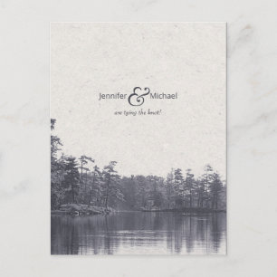 Placid bergmeerlandschap  foto blauw aankondigingskaart