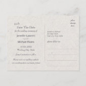 Placid bergmeerlandschap  foto blauw aankondigingskaart (Achterkant)