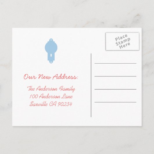 Placid Blue Deur Knob We hebben Briefkaarten verpl (Achterkant)