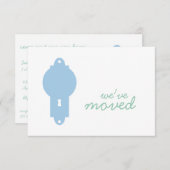 Placid Blue Deuren Knob Housewarming Party Invite Kaart (Voorkant / Achterkant)