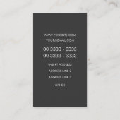 Placid Blue Elegante Verticaal Visitekaartje (Achterkant)