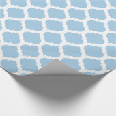 Placid Blue & White Moroccan Pattern Cadeaupapier (Hoek)