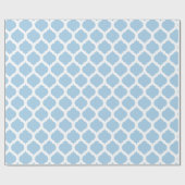Placid Blue & White Moroccan Pattern Cadeaupapier (Vlak)