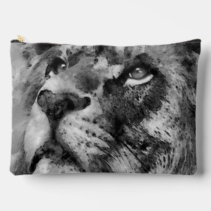 Placid Lion Face Silver Etui