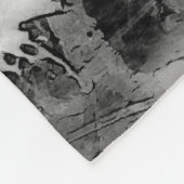 Placid Lion Face Silver Fleece Deken (Hoek)