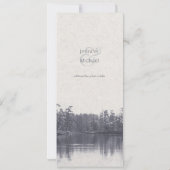 Placid Mountain Lake  Blue bruiloft Kaart (Achterkant)