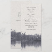 Placid Mountain Lake  Blue bruiloft Kaart (Voorkant / Achterkant)