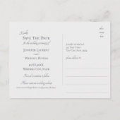 Placide bergmeerlandschap antiek blauw grijs aankondigingskaart (Achterkant)