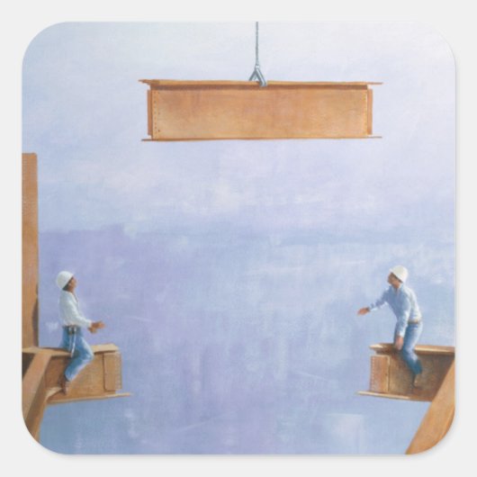 Placing the Last Link Vierkante Sticker (Voorkant)