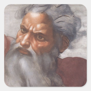 Plafel voor sistine-chapel vierkante sticker