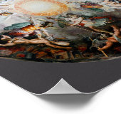 Plafmuurschilderende angels en demonen poster (Hoek)