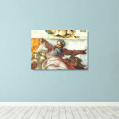 Plafond 2 van sistine Chapel Canvas Afdruk (Insitu (Houten vloer))