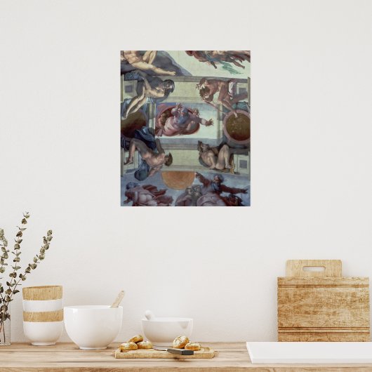 Plafond 2 van sistine Chapel Poster (Keuken)