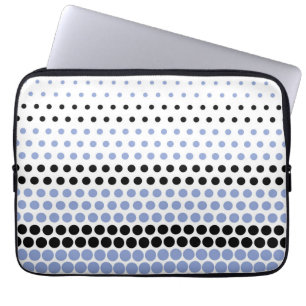 Plafond en zwarte polka stippen laptop sleeve